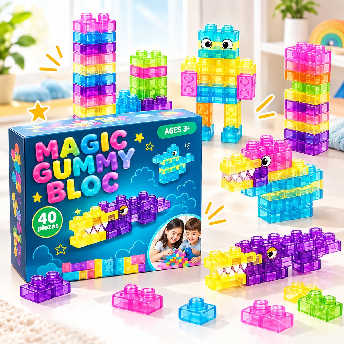 MAGIC SKISHY ✨Bloques Skishy de construcción sensorial
